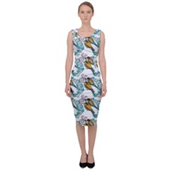 Birds Sleeveless Pencil Dress by Sparkle