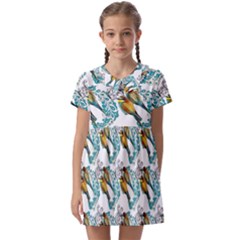 Birds Kids  Asymmetric Collar Dress by Sparkle