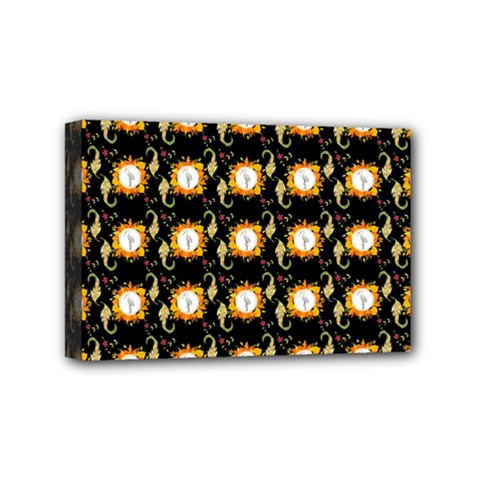 Flowers Pattern Mini Canvas 6  X 4  (stretched) by Sparkle