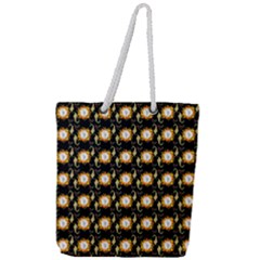 Flowers Pattern Full Print Rope Handle Tote (large) by Sparkle