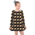 Flowers Pattern Kids  Long Sleeve Dress View1