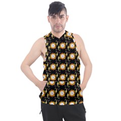 Flowers Pattern Men s Sleeveless Hoodie by Sparkle