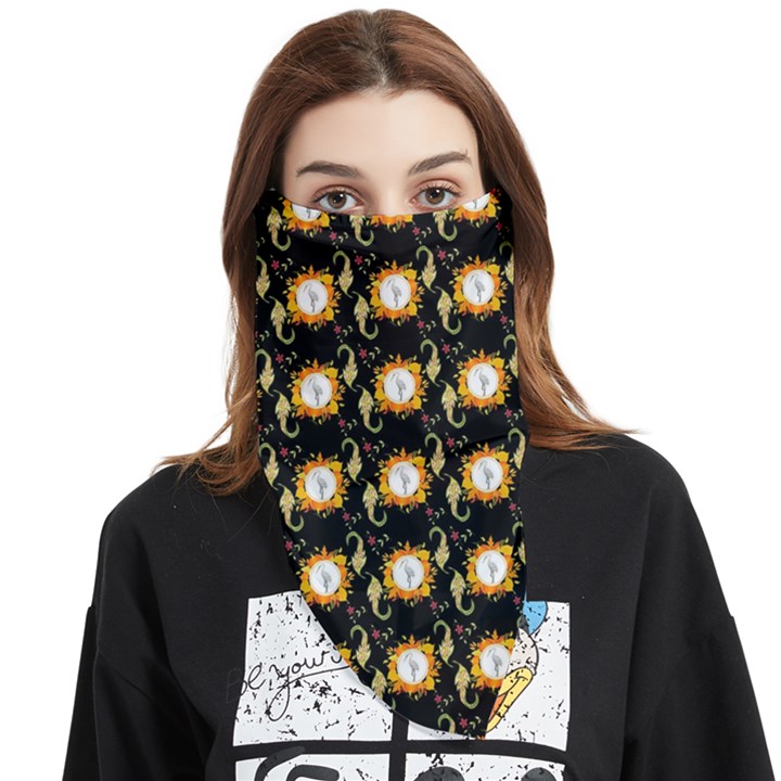 Flowers Pattern Face Covering Bandana (Triangle)