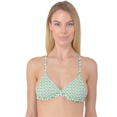 Flowers Pattern Reversible Tri Bikini Top by Sparkle