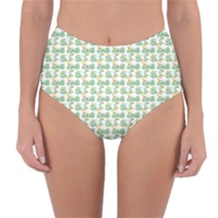 Flowers Pattern Reversible High-waist Bikini Bottoms by Sparkle