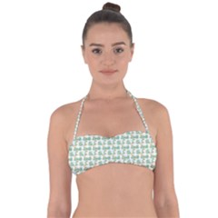 Flowers Pattern Halter Bandeau Bikini Top by Sparkle