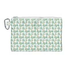 Flowers Pattern Canvas Cosmetic Bag (large) by Sparkle