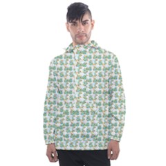 Flowers Pattern Men s Front Pocket Pullover Windbreaker by Sparkle