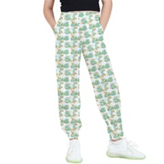 Flowers Pattern Kids  Elastic Waist Pants by Sparkle