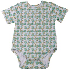 Flowers Pattern Baby Short Sleeve Onesie Bodysuit by Sparkle