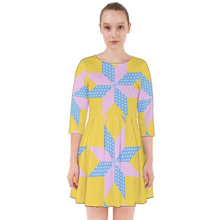 Geometry Smock Dress