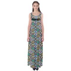 Digitalart Empire Waist Maxi Dress