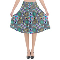 Digitalart Flared Midi Skirt by Sparkle