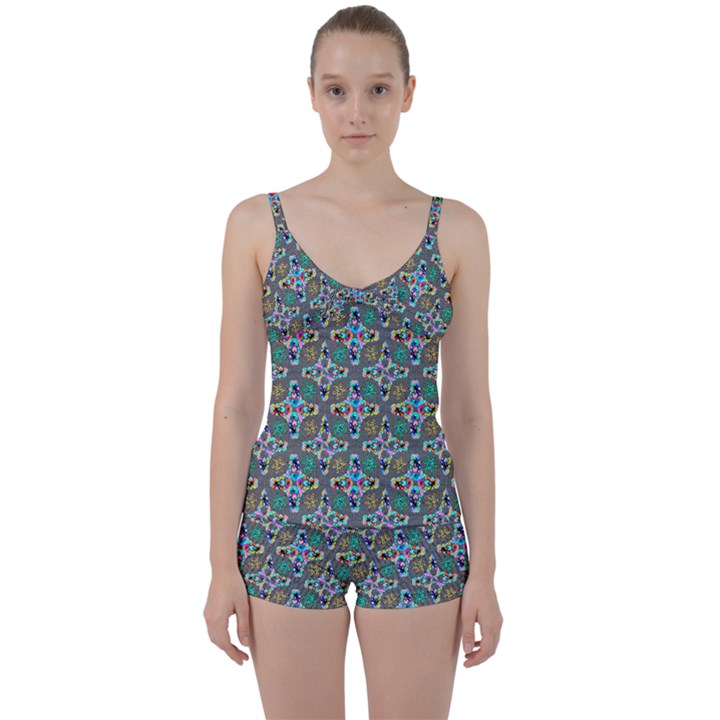 Digitalart Tie Front Two Piece Tankini