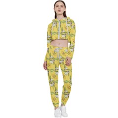 Digitalart Cropped Zip Up Lounge Set