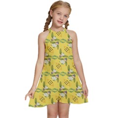 Digitalart Kids  Halter Collar Waist Tie Chiffon Dress