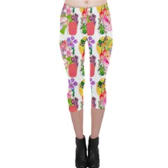 Bunch Of Flowers Capri Leggings  by Sparkle