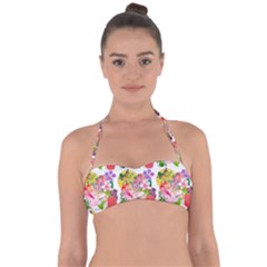 Bunch Of Flowers Halter Bandeau Bikini Top by Sparkle