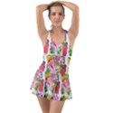 Bunch Of Flowers Ruffle Top Dress Swimsuit View1