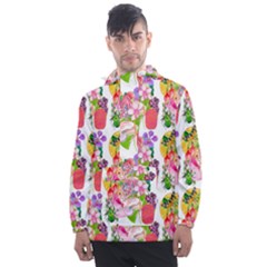 Bunch Of Flowers Men s Front Pocket Pullover Windbreaker