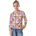 Bunch Of Flowers Kids  Long Sleeve Tee with Frill  View1