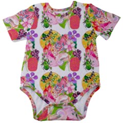 Bunch Of Flowers Baby Short Sleeve Onesie Bodysuit by Sparkle