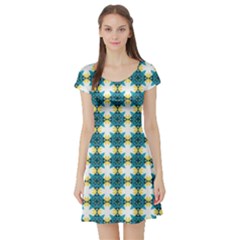 Digitalart Short Sleeve Skater Dress by Sparkle