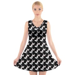 Butterfly V-neck Sleeveless Dress by Sparkle