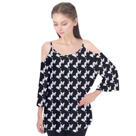 Butterfly Flutter Sleeve Tee  by Sparkle