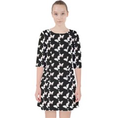 Butterfly Quarter Sleeve Pocket Dress by Sparkle