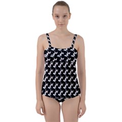 Butterfly Twist Front Tankini Set by Sparkle