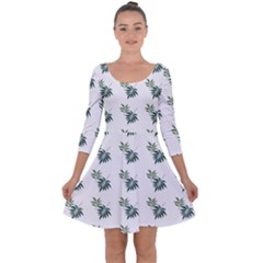 Tropical Quarter Sleeve Skater Dress