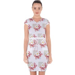 Floral Capsleeve Drawstring Dress  by Sparkle