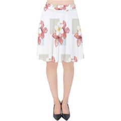 Floral Velvet High Waist Skirt by Sparkle