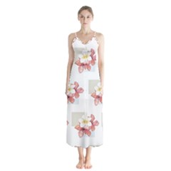 Floral Button Up Chiffon Maxi Dress by Sparkle