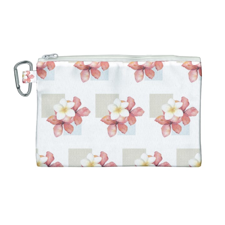 Floral Canvas Cosmetic Bag (Large)