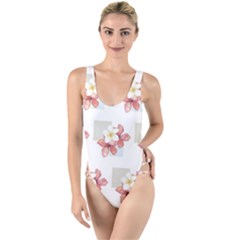 Floral High Leg Strappy Swimsuit by Sparkle