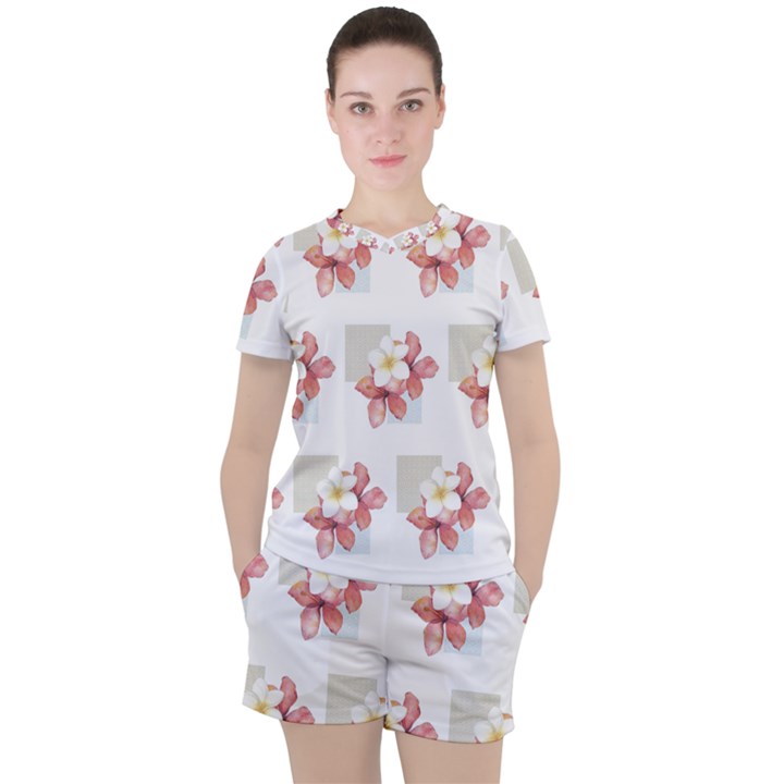 Floral Women s Tee and Shorts Set