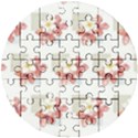 Floral Wooden Puzzle Round View1