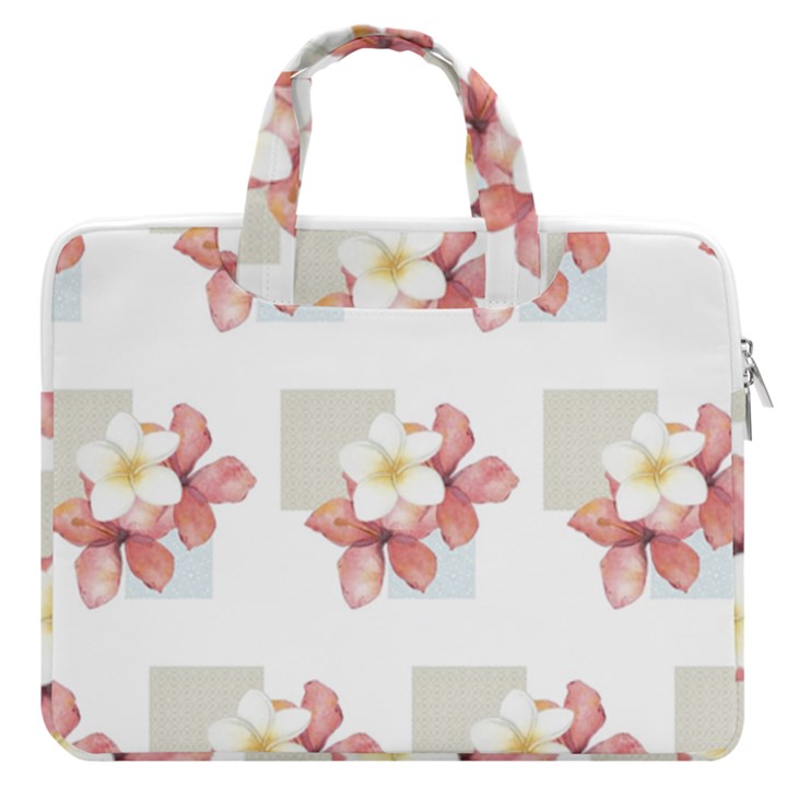 Floral MacBook Pro13  Double Pocket Laptop Bag