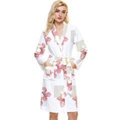 Floral Long Sleeve Velour Robe by Sparkle