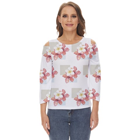 Floral Cut Out Wide Sleeve Top by Sparkle