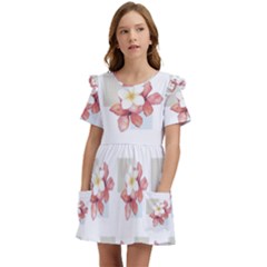 Floral Kids  Frilly Sleeves Pocket Dress by Sparkle