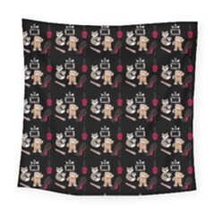 Cat Pattern Square Tapestry (large)