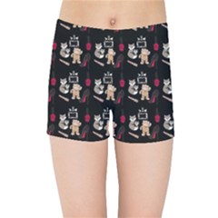 Cat Pattern Kids  Sports Shorts by Sparkle