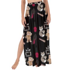 Cat Pattern Maxi Chiffon Tie-up Sarong by Sparkle