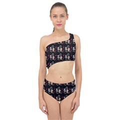 Cat Pattern Spliced Up Two Piece Swimsuit by Sparkle