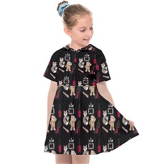 Cat Pattern Kids  Sailor Dress by Sparkle