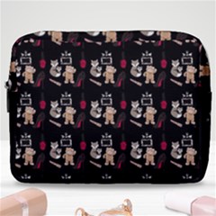 Cat Pattern Make Up Pouch (large) by Sparkle