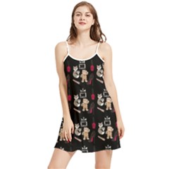 Cat Pattern Summer Frill Dress by Sparkle